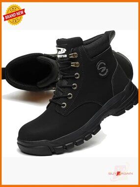 Steel Toe Work Boots Waterproof Lightweight Composite Safety Shoes